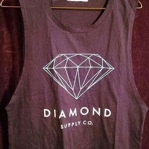 Black Cropped Muscle Tank from Diamond Supply Co